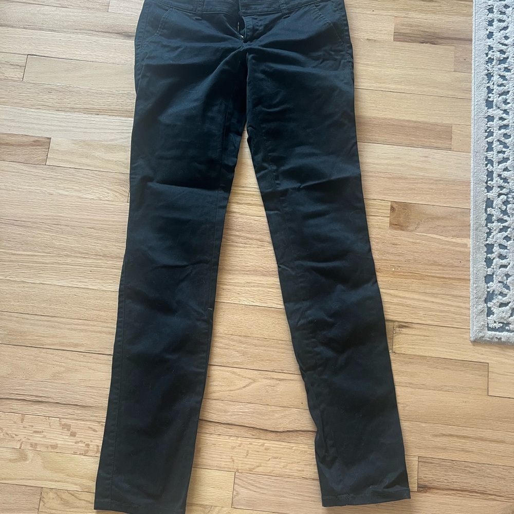 Black Straight-Leg Pants